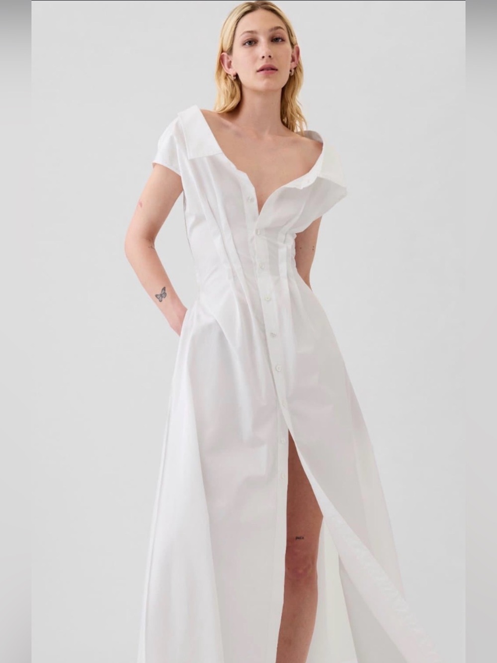 Gap Studio Poplin White Maxi Dress Zac Posen